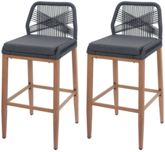 MCW Barhocker MCW-O21 (2 St), Mit Fußstütze, Inklusive Sitzkissen, Verstellbare Fußbodenschoner