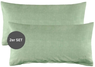Esprit Bettwäsche HARP Renforcé Kissenbezüge und Bettwäsche, Baumwolle, 2 teilig, 40x80 cm 2er Pack in Grün