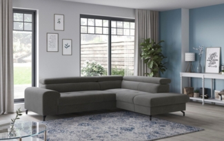 COTTA Ecksofa Aura L-Form, B: 260 cm, mit Bettfunktion, Bettkasten & Kopfteilverstellung