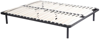 Vente-unique - Lattenrost - mit Füßen - 180 x 200 cm - 2x 19 Latten - Schwarz - KALISTA von YSMÉE