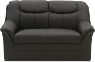 DOMO. collection Sofa Berlin FK, 2 Sitzer Couch mit Federkernpolsterung, 2er Polstermöbel 143 x 90 x 89 cm (BxTxH), schwarz