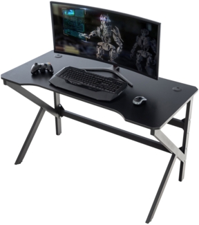 Gaming Tisch Lewiston K LED rot