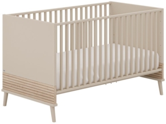EEFJE Babybett, Dekor Cashmere Beige/Groovy Oak