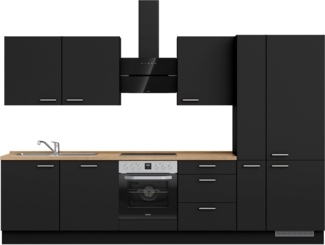 nobilia® Küchenzeile "Touch II", vormontiert, Ausrichtung wählbar, Breite 330 cm, wahlw. mit E-Geräten
