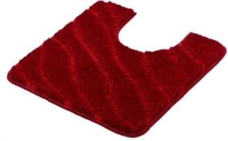 Kleine Wolke Badteppich WC-Vorleger Tram, 55x55 cm, Granat