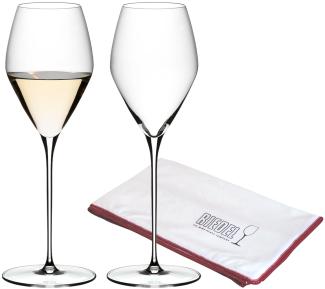 Riedel VELOCE Sauvignon Blanc Weinglas 2er Set + Poliertuch