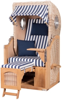 Strandkorb Komplettset - bene living - Ammersee Single Teak - PE shell - Modell 518 - inkl. Liftersystem