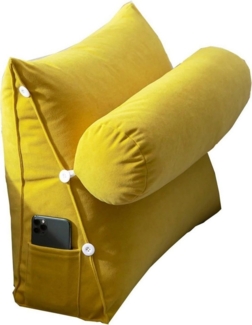 Coonoor Rückenkissen Keilkissen Dreieckiges Lesekissen Kissen mit Verstellbarer Nacken, Rückenstütze Rückenlehnenkissen für Sofa Bett Kopfteil