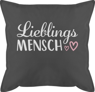 Shirtracer Dekokissen Lieblingsmensch Schriftzug, Dekokissen Valentinstag Geschenk