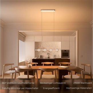 Neona LED Deckenleuchte RIVA, Dimmbar per Wandschlater in 3 Stufen, LED fest integriert, Warmweiß