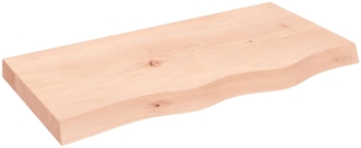 vidaXL Waschtischplatte 80x40x(2-6) cm Massivholz Unbehandelt 3156022