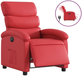 vidaXL Relaxsessel Elektrisch Rot Kunstleder 3204031
