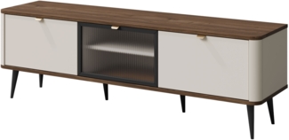 TV-Lowboard Rotevio 2K1W RE12 (Farbe: Cashmere / Cashmere + Nuss)