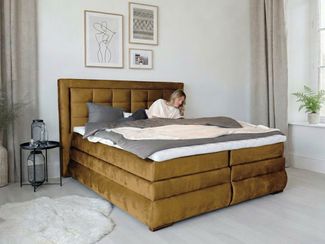 OTTO home Boxspringbett MIVVA inkl. Bettkasten & Topper, Komfortliegehöhe: 67 cm, in H3, H4 oder Hmix H3/H4, wahlweise mit oder ohne LED-Leuchten