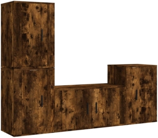 vidaXL 4-tlg. TV-Schrank-Set Räuchereiche Holzwerkstoff 3188611