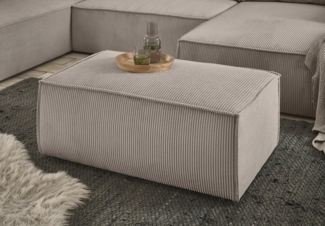 Home affaire Hocker SHERWOOD, Polsterhocker in 3 Stoffarten verfügbar, passend zur Polster-Serie SHERWOOD