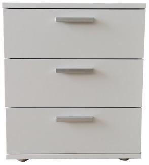 HTI-Living Nachtschrank Nachtkommode 3 Schubladen Nina Weiß (Stück, 1-St, 1 Nachtschrank) Nachtschrank Nachttisch