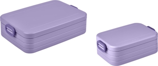 Mepal | Take a Break Duo Pack | Brotdose To Go | Lunchboxen für 2 bis 4 Sandwiches oder 4 bis 8 Brotscheiben | ideal für Meal Prep | Essenbox mit Unterteilung | Vivid lilac