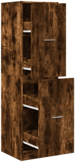vidaXL Apothekerschrank Räuchereiche 40x41x144,5 cm Holzwerkstoff 3309640