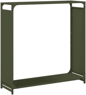 vidaXL Brennholzregal Olivgrün 90x28x90 cm Kaltgewalzter Stahl 864218
