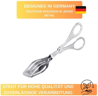 Thiru Servierzange - Gebäckzange - Küchenzange - 19,8 cm lang - perfekt für Buffets