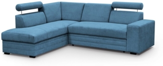 MOEBLO Ecksofa JACKSON, Verstellbaren Kopfstützen, Eckcouch Wohnlandschaft Sofa mit Ottomane Eckgarnitur Polsterecke, - (BxHxT): 250x88x205 cm