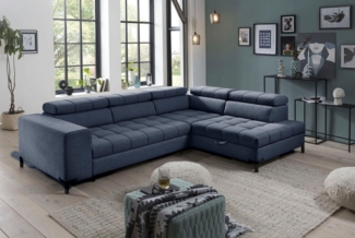 exxpo - sofa fashion Ecksofa Bocco, hochwertige Verarbeitung, toller Sitzkomfort, bequem, L-Form, wahlweise mit Bettfunktion u. Bettkasten, inkl. Kopfteilverstellung