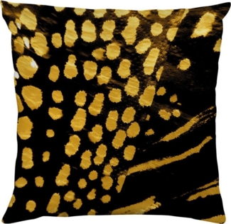 queence Dekokissen Abstraktes Muster Gold, Beidseitig bedruckte Kissenhülle, Kissen 40x40 cm, inkl. Reißverschluss