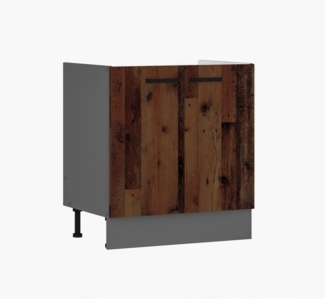 Küche OLD STYLE Wood Spülenunterschrank 80 Küchenzeile Küchenblock Einbauküche