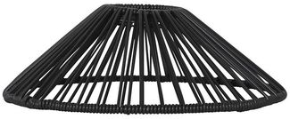 Outdoor Lampenschirm ,Vide' in Rattan-Optik, schwarz, klein