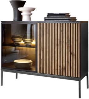 Kommode Sento K104 (Farbe: Schwarz Graphit / Wotan)