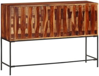 vidaXL Sideboard 110x28x76 cm Massivholz Akazie 351787