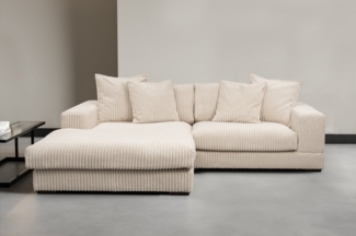 WERK2 Ecksofa Eldorado L-Form, Design Ecksofa, besonders weicher Sitzkomfort, extra breite Ottomane