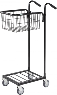 Kongamek Mini- Servierwagen in schwarz mit Korb 415 x 355 x 220 mm und Bremse