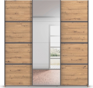 rauch Kleiderschrank Schwebetürenschrank OTTO´s Choice Garderobe Schrank TOP ANGEBOT Avola (in 3 verschiedenen Ausstattungen BASIC/CLASSIC/PREMIUM inkl. Spiegel) mit eleganten Zierleisten in Chrom, Schwarz oder Weiß MADE IN GERMANY