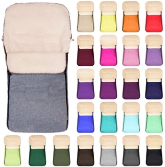 Baby-Joy Fußsack Fußsack KAI XL 105cm Lammwolle Winterfußsack Thermo Babyfußsack 6 Mon, Wetterfest, Thermo-warm und Ultraweich