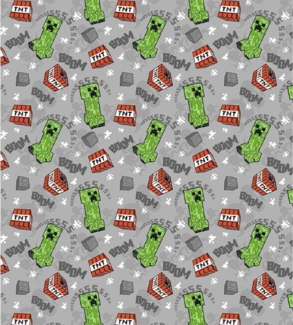 Minecraft Flanell Blanket 180x200 cm – Kuscheldecke für Kinderzimmer und Gamer Wohndecke