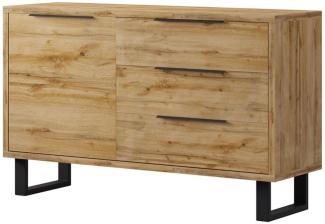 'HALLE WM' Sideboard Wotan Eiche/ Metall 144/83/45 cm