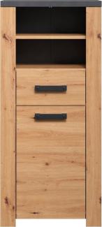 Home affaire Midischrank Ambres (1-St) Badschrank in matter Echtholzoptik - Maße (B/T/H) 53/35/118 cm