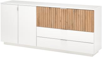 Sideboard Linda 12 weiß-grau 192 x 85 x 45 cm Anrichte Schrank Esszimmer