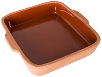 Dekonaz Auflaufform Quadratischer Pyrex-Auflauf Tongeschirr Güvec Sütlac Backform, Boden, Erde, (1-St)