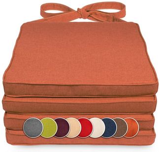 sunnypillow Stuhlkissen 4er Set Stuhlkissen 40 x 45 x 5cm