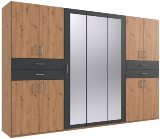Kleiderschrank Taiga Drehtürenschrank mit Spiegel Ausführung wählbar