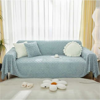 Jibenhome Sofabezug Weiche Flauschige Sofaüberwurf Decke, Jacquard Sofadecke, Warmer Sofa Sitzkissenbezug für Wohnzimmer