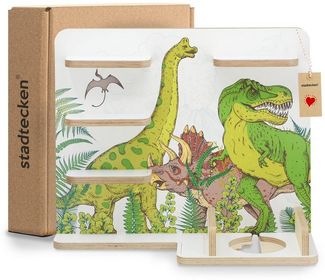stadtecken Kinderregal Dinosaurier, Regal für die Toniebox und ca. 35 Tonies, Passend für ca. 35 Tonies