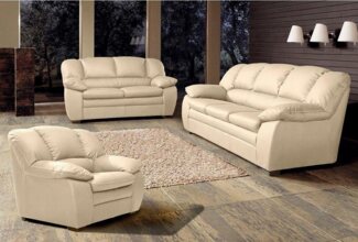 COTTA Polstergarnitur Casino, Sofa Set, 3-2-1 Sitzer, Wohnzimmer Garnitur, (Set, 3-tlg), Sessel, 2-Sitzer, 2,5-Sitzer, hohe Rückenlehne