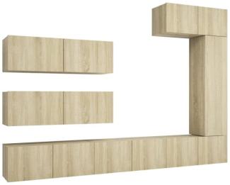 vidaXL 7-tlg. TV-Schrank-Set Sonoma-Eiche Spanplatte [3079032]
