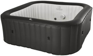 BRAST Whirlpool aufblasbar MSpa Vito für 6 Personen 185x185x68cm In- Outdoor Pool 132 Massagedüsen Timer Heizung Aufblasfunktion per Knopfdruck Bubble Spa Wellness Massage