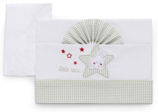 Italbaby Bettwäsche Set mit Stickerei Karosserie 3 Pz Lstar Elfenbein - 200 g