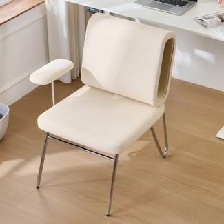 Bürostuhl mit integriertem Katzenbett Beige, 77x70x89 cm